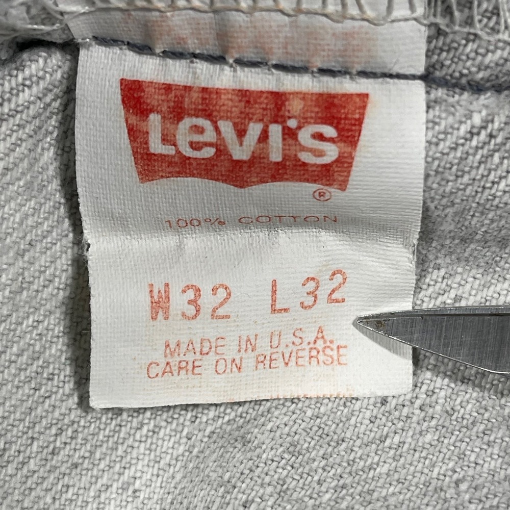 Levis 506 Jeans Mens 32(30)x32(30) White Distressed USA Vintage Straight Leg - Picture 11 of 16